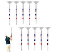 Patriotic Golf Tees, Long Golf Tees - Clear Golf Tees, Red White and Blue Golf Tees for Golf Ball Game, Reduce Friction and Side Rotation, Accessories