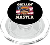 Patriotic Gorilla Grillin like a Master July 4th Kebab BBQ PopSockets PopGrip for MagSafe