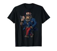 Patriotic Gorilla Uncle Sam - Funny American Flag Ape T-Shirt