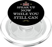 PATRIOTIC GREAT BRITAIN SUPPORT BRITISH PRIDE SPEAK UP NOW PopSockets PopGrip for MagSafe