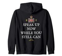 PATRIOTIC GREAT BRITAIN SUPPORT BRITISH PRIDE SPEAK UP NOW Zip Hoodie