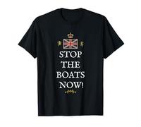 Patriotic Great Britain Support British Pride Stop Boats Now T-Shirt