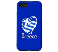 Patriotic Greek Heart Graphic Greece Independence Day Flag Case for iPhone SE (2020) / 7/8