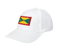 Patriotic Greneda Flag Baseball Cap, Unisex Adjustable Soft Casual Baseball Caps,Dad Hat for Outdoor Activities White