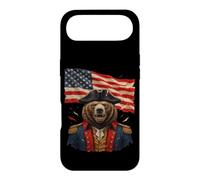 Patriotic Grizzly Bear Revolutionary General Flag Case for iPhone Air