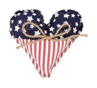 Patriotic Heart Ornament for Tiered Tray Independence Day Decor