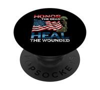 Patriotic Honor the Dead Heal the Wounded Warrior American PopSockets Adhesive PopGrip