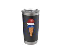 Patriotic Ice Cream Cone with Stars Stainless Steel Insulated Tumbler