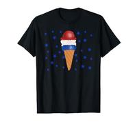 Patriotic Ice Cream Cone with Stars Value Graphic T-Shirt