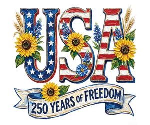 Patriotic Independence-Day Window Stickers Featuring Sunflower and Flag Patterns to Celebrate 250 Years of Freedom Made from PVC for Easy Application on Living Room Office