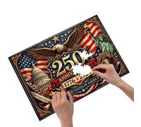 Patriotic Jigsaw Puzzles, America Anniversaries Challenging Puzzles, National Celebration Art Jigsaw, for Home Living Room Office 4th of July Memorial Day Veterans Day History Enthusiasts