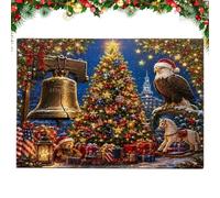 Patriotic Jigsaw Puzzles for Adults 1776-2026 Commemorative Christmas Tree