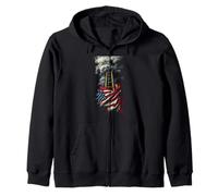 Patriotic Ladder Zip Hoodie