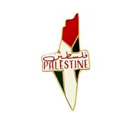 Patriotic Lapel Pins Stylish PLE Map Brooch Unique Ethnic Breastpin Geometric Badge Souvenir Metal Decor