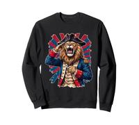 Patriotic Lion General Saluting July 4th Sweatshirt
