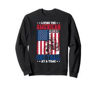Patriotic Living the American Dream Bicycle Cycling Cyclist Sweatshirt