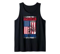 Patriotic Living the American Dream Bicycle Cycling Cyclist Tank Top