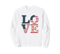 Patriotic LOVE USA FLAG 4th Of JULY Peace Equality Resist Sweatshirt