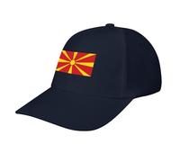 Patriotic Macedonia Flag Baseball Cap, Unisex Adjustable Soft Casual Baseball Caps,Dad Hat for Outdoor Activities
