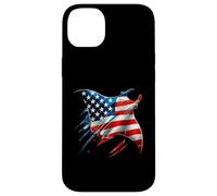 Patriotic Manta Ray Flag Design Case for iPhone 14 Plus
