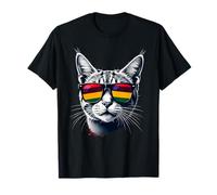 Patriotic Mauritius Tabby Cat Mauritian Flag T-Shirt