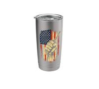 Patriotic Mechanic American Flag Labor Day Pride Stainless Steel Insulated Tumbler