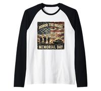 Patriotic Memorial Day Honor The Fallen Military Heroes Raglan Baseball Tee