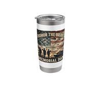 Patriotic Memorial Day Honor The Fallen Military Heroes Stainless Steel Insulated Tumbler