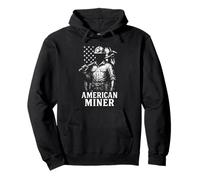 Patriotic Miner US Flag Labor Day Pride Mineral Mining Pullover Hoodie