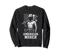 Patriotic Miner US Flag Labor Day Pride Mineral Mining Sweatshirt
