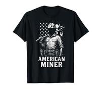 Patriotic Miner US Flag Labor Day Pride Mineral Mining T-Shirt