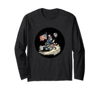 Patriotic Moon Vehicle with US President Long Sleeve T-Shirt