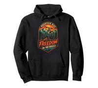 Patriotic Mountain Bike Freedom On Two Wheels Pullover Hoodie