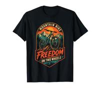 Patriotic Mountain Bike Freedom On Two Wheels T-Shirt