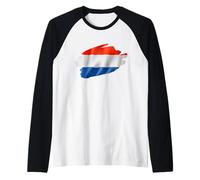 Patriotic National Pride Dutch Flag of The Netherlands Raglan Baseball Tee