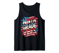 Patriotic Ninth Grade Vibes Teacher I Teach Future Heroes Tank Top