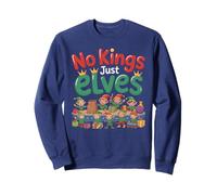 Patriotic NO KINGS JUST ELVES Santa Resist Election Reform Sweatshirt