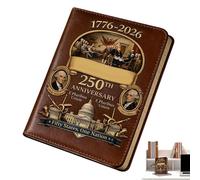 Patriotic Notebook - Hardcover Paper Journal | U.S. Historical Commemorative Notebook, Collectible Work Diary For School, Classroom, Event, Celebration, Party, Teachers, Students