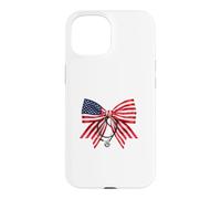 Patriotic Nurse Bow Stethoscope USA Flag 4th of July Case for iPhone 15
