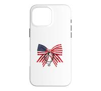 Patriotic Nurse Bow Stethoscope USA Flag 4th of July Case for iPhone 16 Pro Max