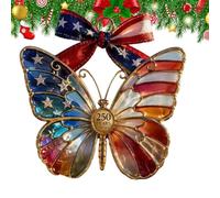 Patriotic Ornaments - American Flag Bell Hummingbird Pendant, 250th Commemorative Decoration, Decorative Hanging Accent | Memorial Collector Display Decoration for Veteran Family Office Window Wall