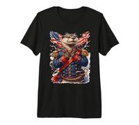 Patriotic Otter General in War Uniform July 4th Premium T-Shirt