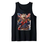Patriotic Otter General in War Uniform July 4th Tank Top