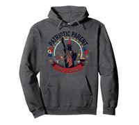 Patriotic Parent, Party Planner Pullover Hoodie, Adult Unisex, Dark Heather Grey, M