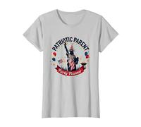 Patriotic Parent, Party Planner T-Shirt, Women, Silver, M