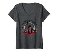 Patriotic Parent, Party Planner V-Neck T-Shirt, Women, Dark Heather Grey, M
