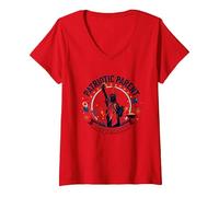 Patriotic Parent, Party Planner V-Neck T-Shirt, Women, Red, M
