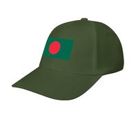 Patriotic People's Republic of Bangladesh Flag Baseball Cap, Unisex Adjustable Soft Casual Baseball Caps Army Green