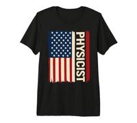Patriotic Physics American Flag Science Teacher Premium T-Shirt