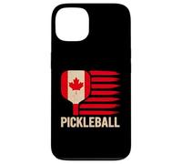 Patriotic Pickleball Canada Distressed Flag Design Case for iPhone 13